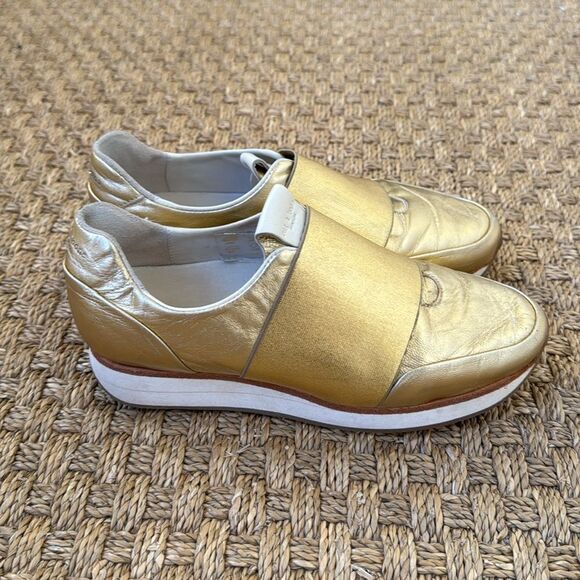 Gold Slip On Sneakers By Rag & Bone New York - Picture 1 of 8